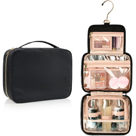 Культурний мішечок для жінок та чоловіків, дорожній аксесуар для косметики та туалетних аксесуарів, чорний