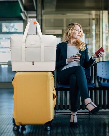 Сумка-трансформер LOVEVOOK для подорожей: велика дорожня сумка-шопер 60L з відділенням для взуття, водонепроникна, 55x42x25см