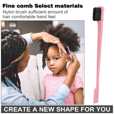 Щітка для волосся з розпилювачем 200 мл, розплутуюча щітка для натурального волосся, для афрокудрявого волосся 3a-4c, для кучерявого, хвилястого та локону, набір з 3 шт. щіток для начісування, двостороння щітка (рожева)