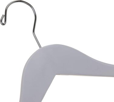 Дерев'яні вішаки для одягу Quality Hangers, напіввигнуті плічка з масиву дерева з поворотним гачком для піджаків та суконь, білі, 20 шт.
