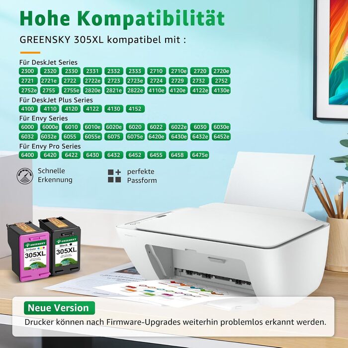 Картриджі для принтера HP 305 XL (чорний та кольоровий), набір змінних чорнильних картриджів 305XL