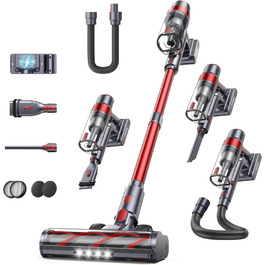 Бездротовий акумуляторний пилосос SunSare 50KPa/600W з автоматичним режимом, док-станцією та сенсорним екраном