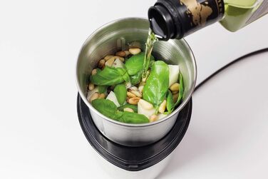 CASO Coffee & Kitchen Flavour – електрична кавомолка та подрібнювач, нержавіюча сталь, для кави, спецій, горіхів, песто, висока якість