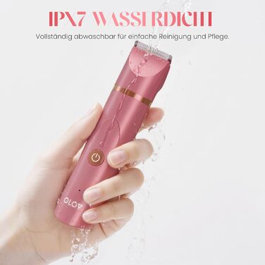 Електричний жіночий епілятор для тіла та обличчя, для інтимної зони, мокрий/сухий, з USB-зарядкою, рожевий