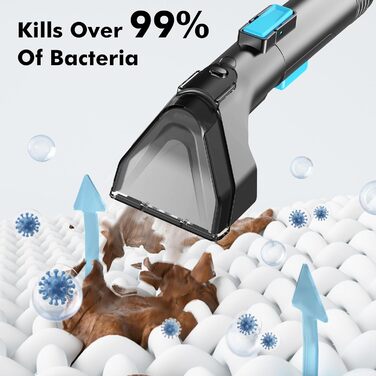 Портативний пилосос для чищення м'яких меблів та килимів C10, 530W, 18kPa, блакитний