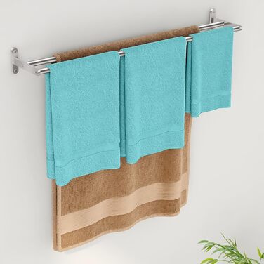 Тримач для рушників YUMORE, подвійний, з нержавіючої сталі, 80 см, для ванної кімнати та кухні