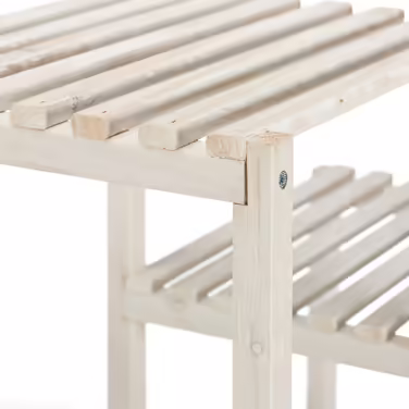 Relaxdays Flower Shelf Wood White