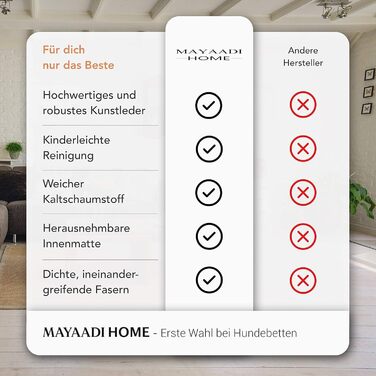 Преміум лежанка для собак Mayaadi-Home - 100 x 70 x 38 см | Лежанка для собак в авто | Лежанка в багажник з захисним покривалом | Чорно-біла, розмір M (100x70x38 см)