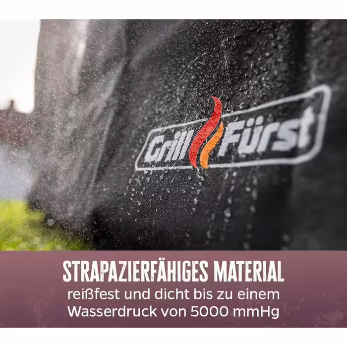 Grillfürst Grill Cover - robust grill cover 156 x 70 x 113 cm, weather-resistant and waterproof, cover for gas grills, including Weber Genesis 300 series gas grills