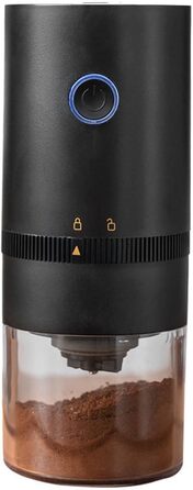 Portable Electric Burr Coffee Grinder, Coffee Grinder, Electric Spice Grinder, USB Rechargeable Coffee Grinder Adjustable Coarseness, Portable Electric Coffee Grinder for Home Office