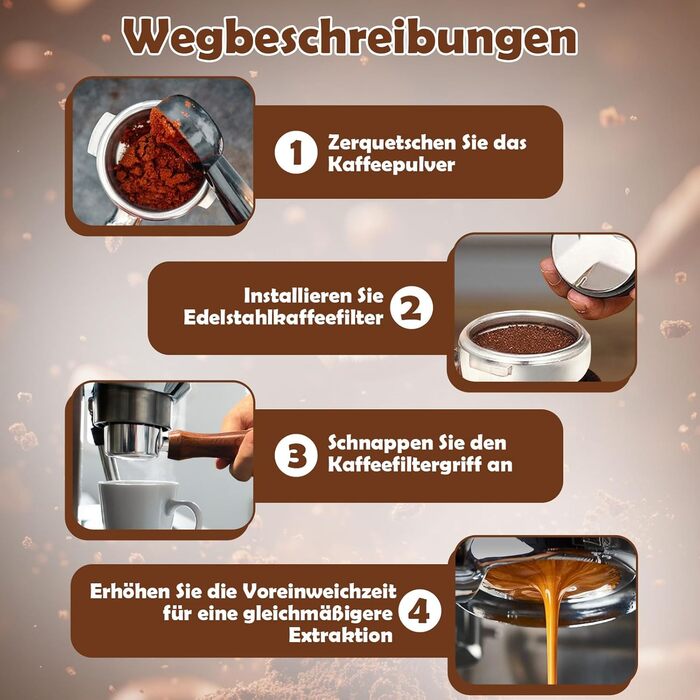 Портфільтр 54мм без дна TUAKIMCE для кавомашин Sage/Breville Barista 870/878/880, з багаторазовим фільтром, дерев'яна ручка, аксесуар для еспресо
