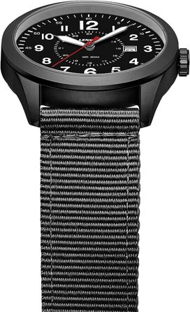 Годинник чоловічий LN LENQIN Military 30M водостійкий, кварцовий годинник з датою, тактичний годинник з нейлоновим ремінцем, чорний