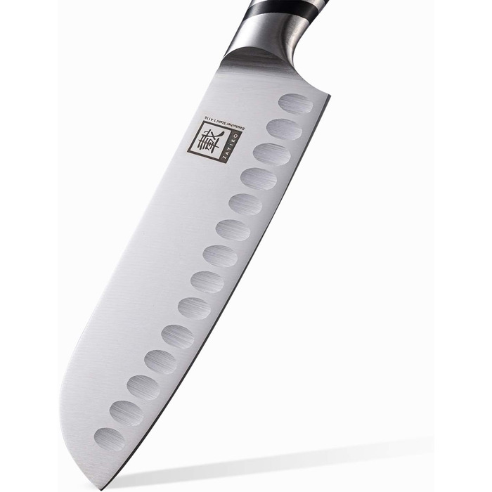 Кухонний ніж Zayiko NAMI Santoku: професійний, 30.5 см, з лезом 17 см з нержавіючої сталі та ергономічною ручкою ABS