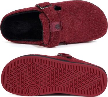 Тапочки халатні з фетру Gaatpot, зимові, теплі, для дому, чоловічі/жіночі, розмір 36-46 (43 EU), червоний A