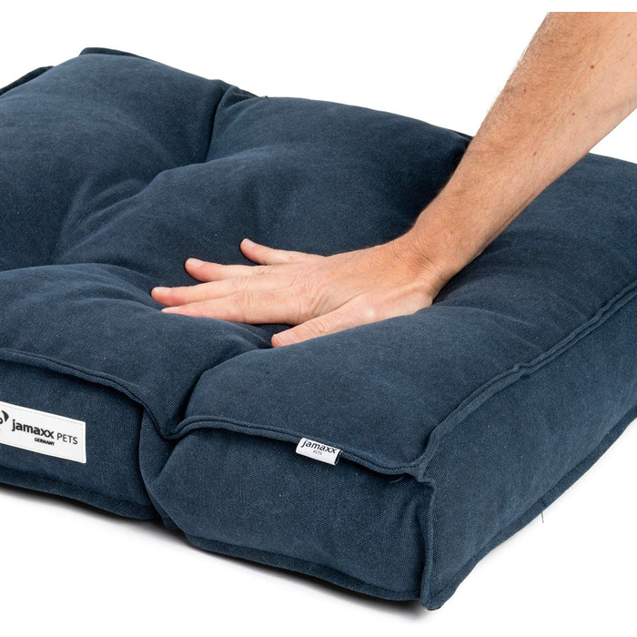 Килимок для собак JAMAXX з м'якою наповнювачем, знімний чохол, килимок для собак, лежанка для собак, темно-синій, 65x55 см