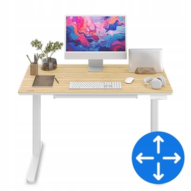 Прямокутний письмовий стіл Sense7, 120 x 60 x 118 см, білий