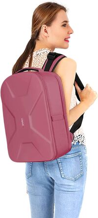 MOSISO Рюкзак для камери, DSLR/SLR/беззеркальна фототехніка, 15-16 дюймів, водонепроникний, з відділенням для штатива та ноутбука, сумісний з Canon/Nikon/Sony, (Пилно-рожевий)