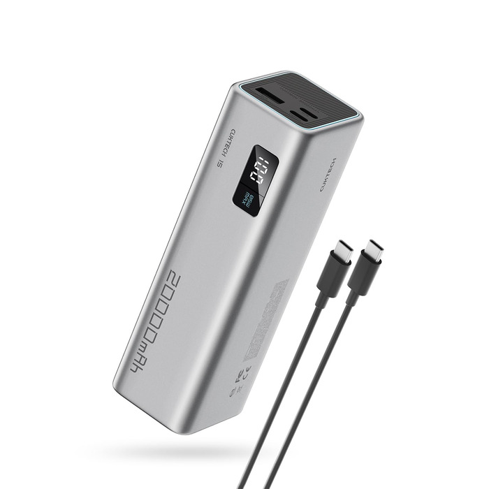 Power Bank CUKTECH 20000mAh 65W з дисплеєм, швидка зарядка USB-C PD 3.0 для iPhone, Samsung, Xiaomi, MacBook, ноутбуків