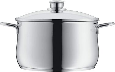 Каструля WMF Diadem Plus 16 см з кришкою, нержавіюча сталь, 2 л, для індукції, без покриття