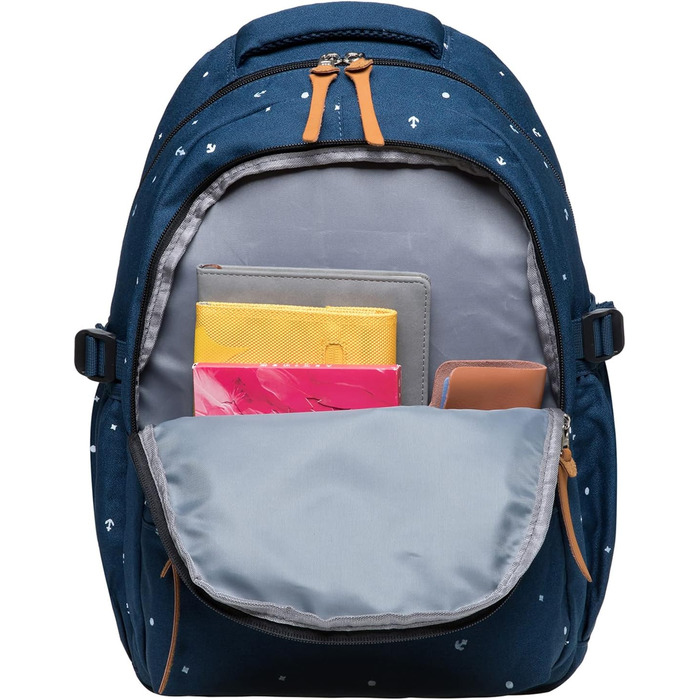 Жіночий рюкзак Kaukoo для студентів, ноутбука, подорожей. Колір: блакитний, модель Jnl-ks24-12