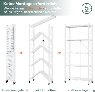 Deanic 5-Tier Folding Heavy-Duty Shelf