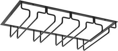 Підвісний органайзер для келихів Uten - металева стійка для 8-12 келихів, чорний, для бару, кухні, кафе