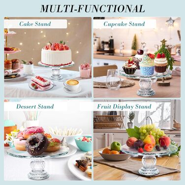 Обертова підставка для тортів Uten: кришталева платформа для декорування випічки