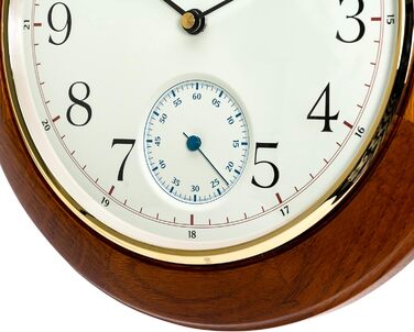 Seiko Wall Clock Brown Wood (Oak) Sweeping Second QXA432B