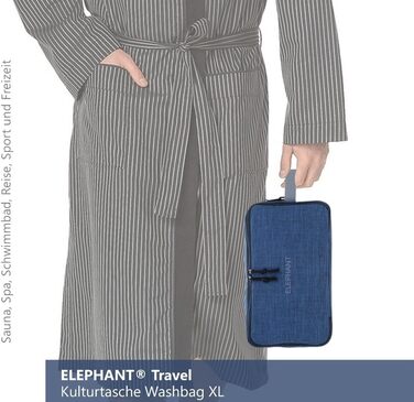 Туалетна сумка-органайзер для подорожей: велика модель для жінок та чоловіків, блакитно-чорна (13028)