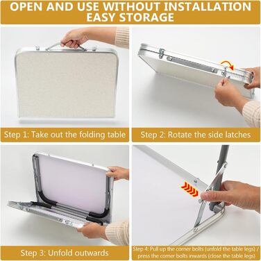 Складаний столик-трансформер для дому та відпочинку (білий)