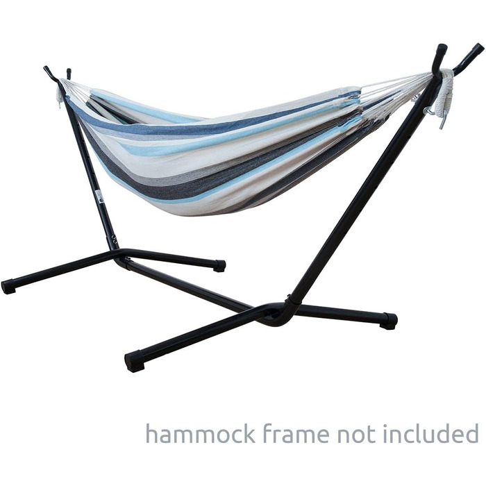 Гамак yourGEAR Maui XL 220x120 см (Зелений/Аква) - Бавовняний, до 240 кг, з сумкою