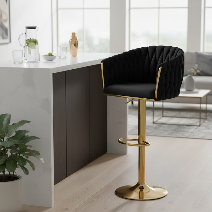 Велюровий худі Cofton Gold, чорний