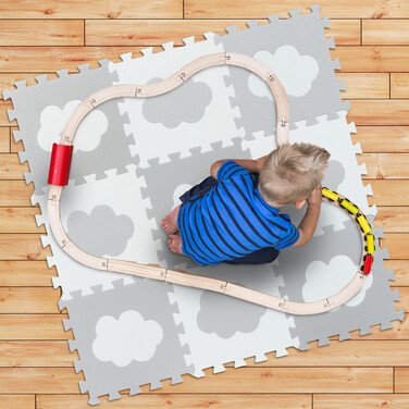 Relaxdays 18-piece Puzzle Mat Cloud