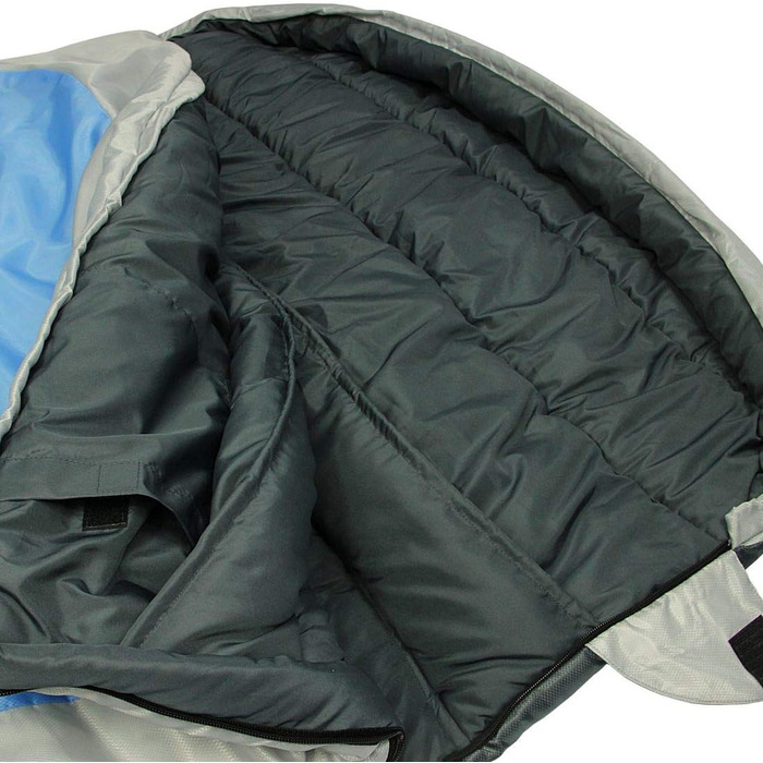 Fridani Kids Sleeping Bag PB 180x90cm XXL Quilt Sleeping Bag -12°C Blue Warm Water-Repellent Washable