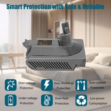 Адаптер для пилососів Dyson V7 V8 від Makita 18V Li-Ion акумулятора (MT18V10)