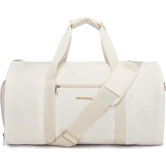 Portable Garment Bag, Men's Travel Garment Bag, Large Leather Travel Bag with Shoe Compartment