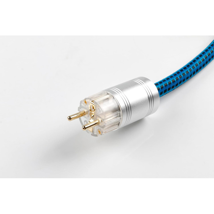 HiFi мережевий кабель Boaacoustic BB-007, аудіофільний High-End кабель живлення Schuko (вилка-розетка) для підсилювача, DVD, декодера та сабвуфера, 1м