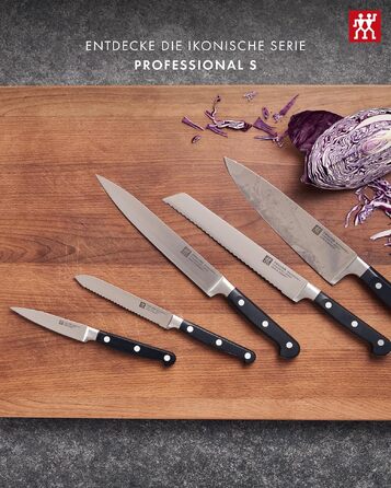 Кухонний ніж ZWILLING Professional S 20 см, з нержавіючої сталі, ергономічна ручка, Made in Germany