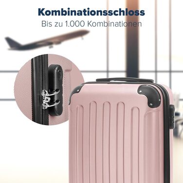 Валіза ручної поклажі TRVLMORE 54x36x20 см, рожева, з колесами