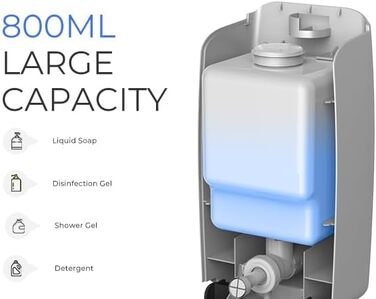 Настінний диспенсер для рідкого мила (9088) - чорний