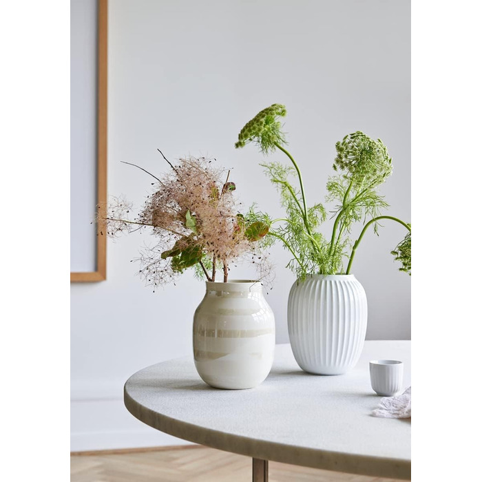 Ваза Kähler Omaggio, оригінальний дизайн, ручне розпису, блакитна, H20 см