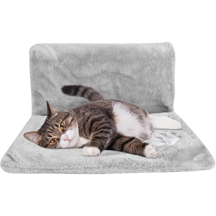 Килимок для котів на радіатор Dokeno, лежанка-гамак, м'який плюшевий, 46x30x25 см