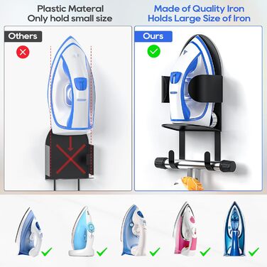 Кріплення для прасувальної дошки на стіну TJ.MOREE, чорний колір