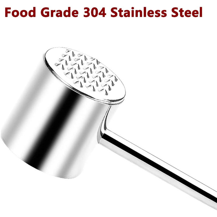 М'ясорубка-молоток для стейків з нержавіючої сталі, подвійний бік, молоток для м'яса, кухонний аксесуар, стійкий до миття в посудомийній машині