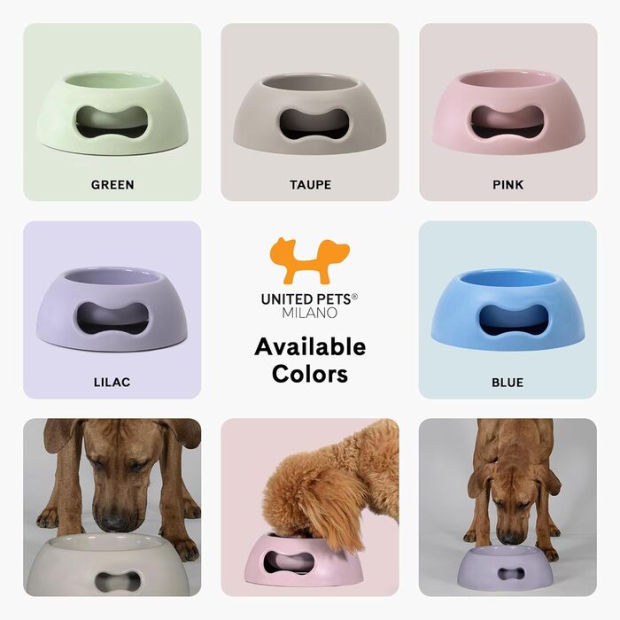 Миска для собак UNITED PETS Pappy, екологічна, зроблена в Італії, 1100 мл (Рожева, S)