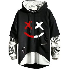 Чоловіча толстовка MrLin Techwear в стилі хіп-хоп, японський streetwear, пачуворк, чорна