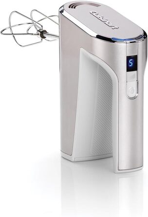Cuisinart Cordless Hand Mixer with Stainless Steel Beaters and 5 Speed Settings, 20-Minute Battery Life, RHM100E, Pearl Hand Mixer
