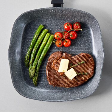 Сковорода гриль Russell Hobbs RH02813EU7 Metallic Marble 28 см з антипригарним покриттям для індукційних плит