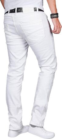 Чоловічі джинси Alessando Salvarini Slim Fit білі, еластичні, розмір 31W/30L