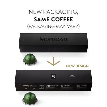 Капсули Nespresso VertuoLine Stormio, інтенсивна обсмажка, 30 шт., 227 мл